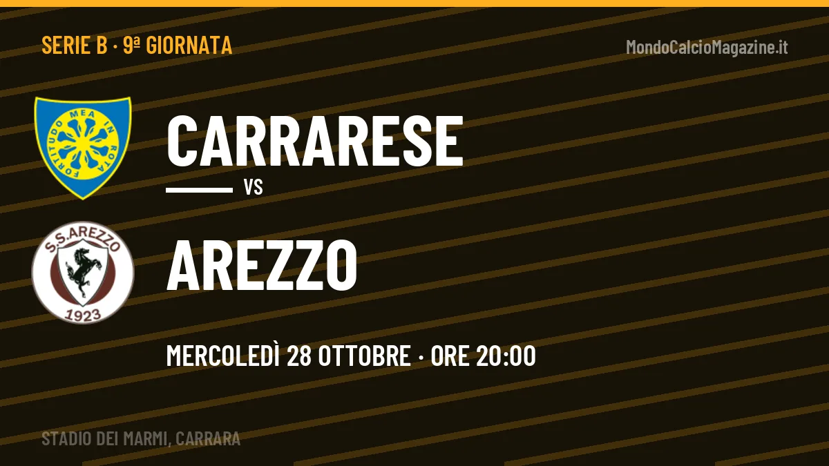 Quote Carrarese Arezzo e pronostico: cosa dicono i bookmaker e dove vederla