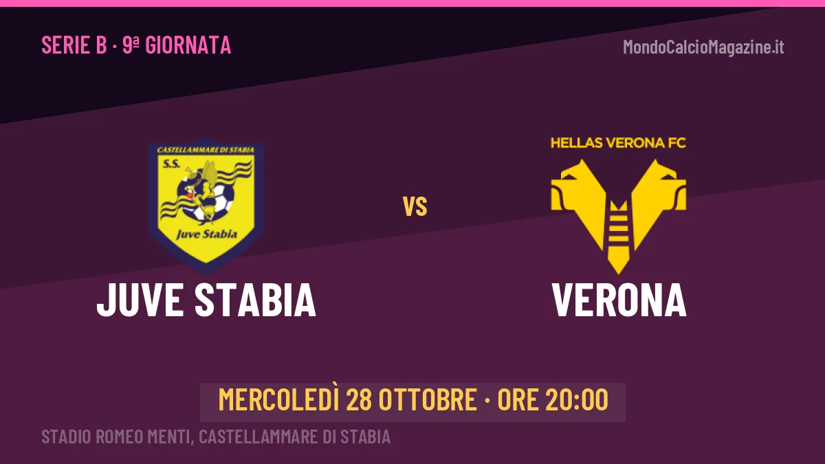 Juve Stabia-Verona in TV: a che ora si gioca, dove vederla e probabili formazioni