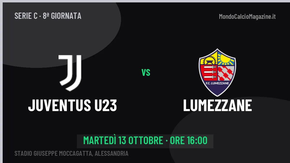 Juventus U23-Lumezzane (mar 13/10 ore 16:00): probabili formazioni, statistiche e quote