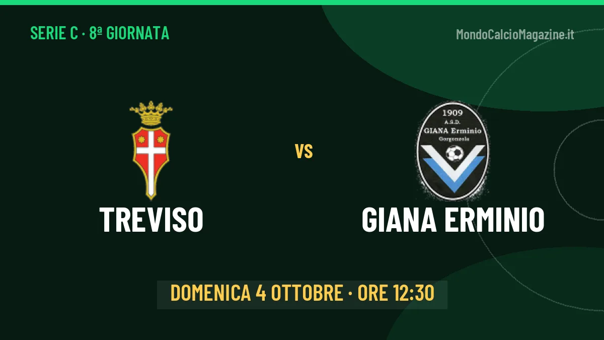 Dove vedere Treviso-Giana Erminio in TV e streaming: orario, canale e formazioni
