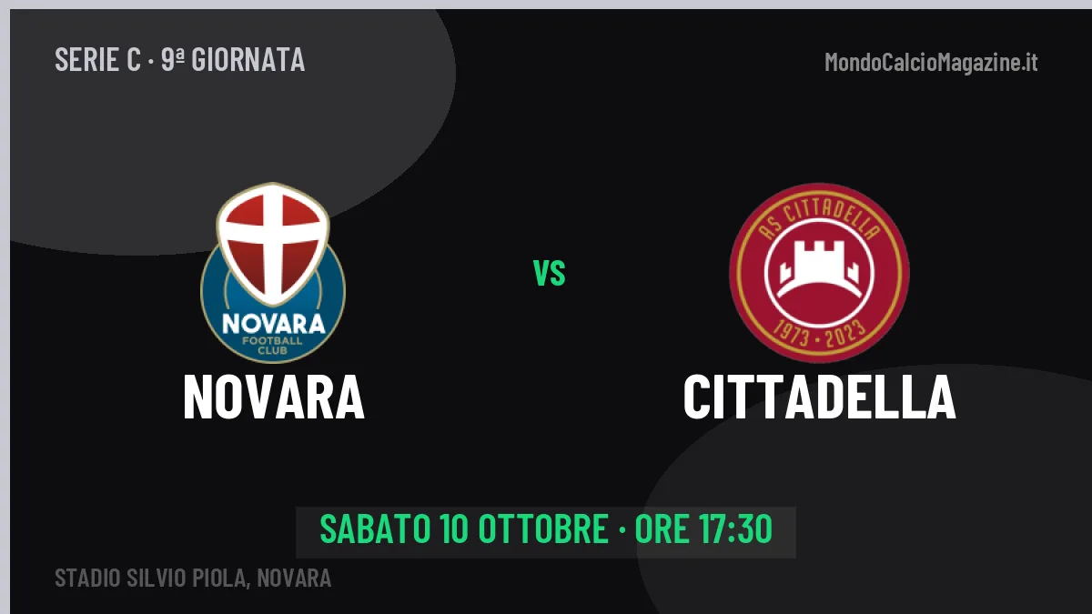 Novara Cittadella in streaming: dove vedere la partita, orario e probabili formazioni