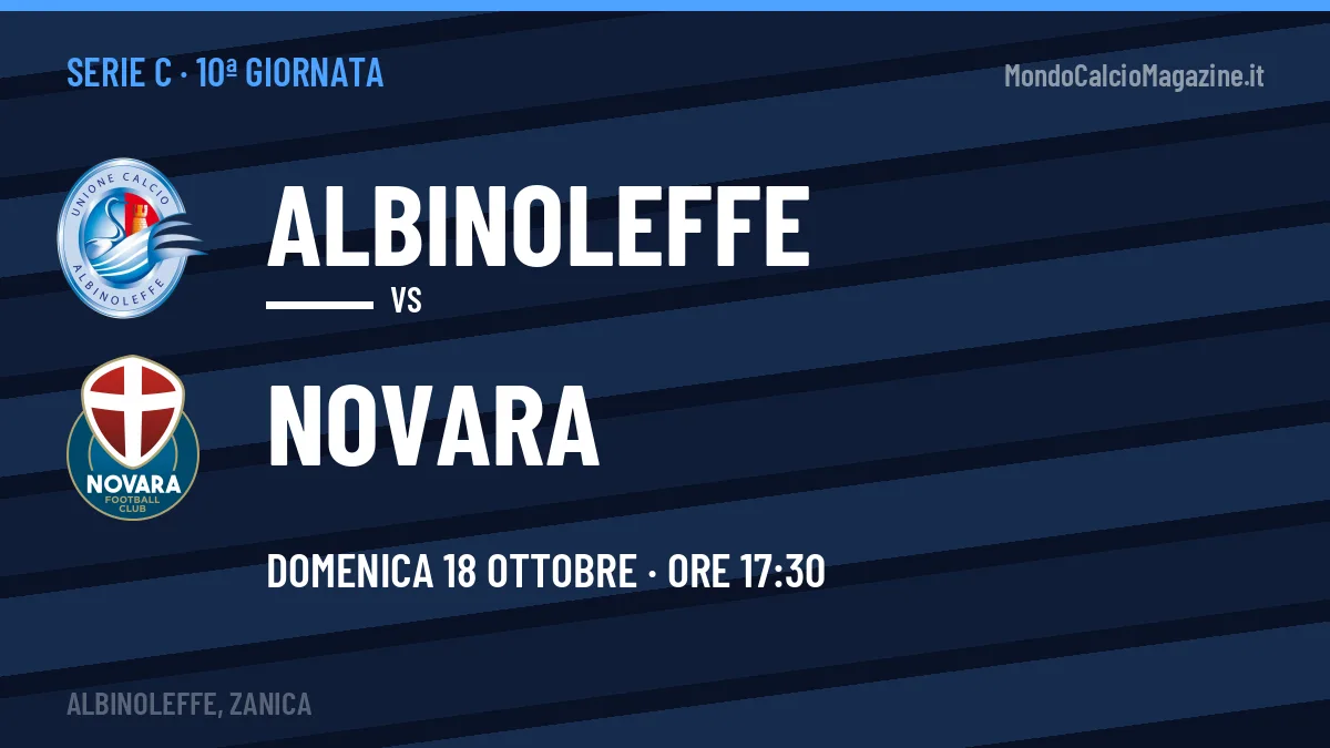 Albinoleffe-Novara, Serie C: probabili formazioni, quote e dove vedere la partita in TV e streaming