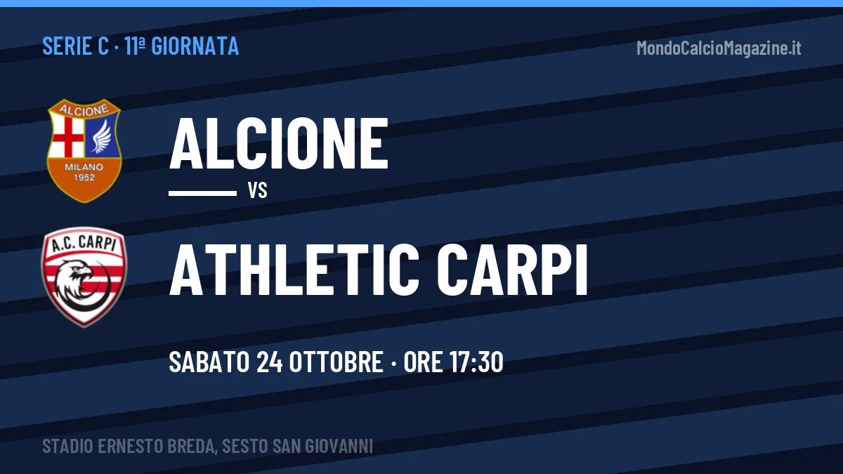 Dove vedere Alcione-Athletic Carpi in TV e streaming: orario, canale e formazioni