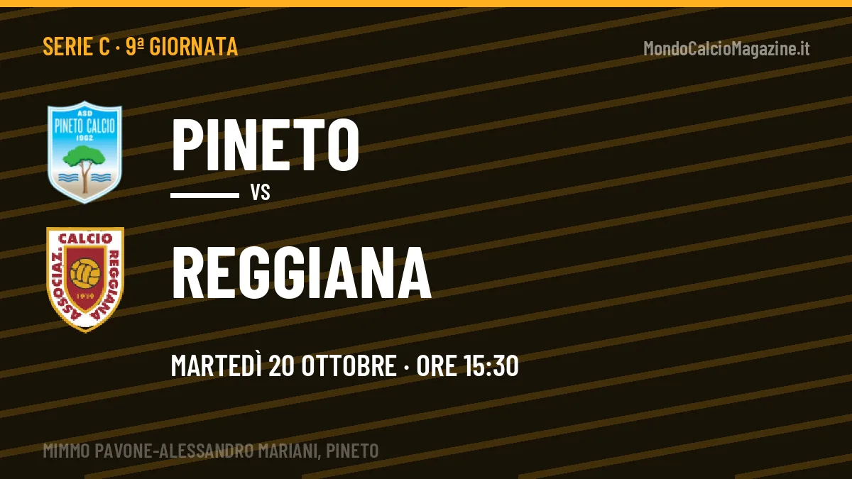 Probabili formazioni Pineto Reggiana: chi gioca, quote e pronostico