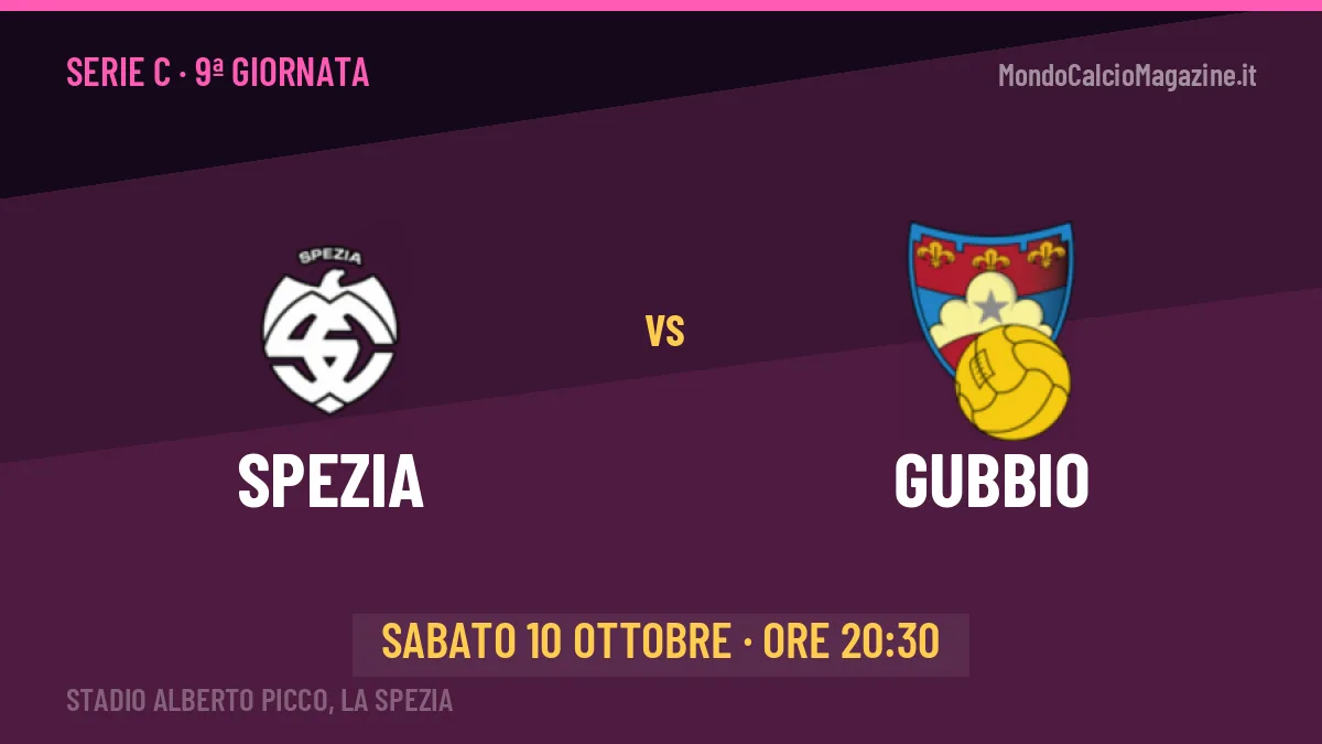 Spezia-Gubbio, Serie C: probabili formazioni, quote e dove vedere la partita in TV e streaming