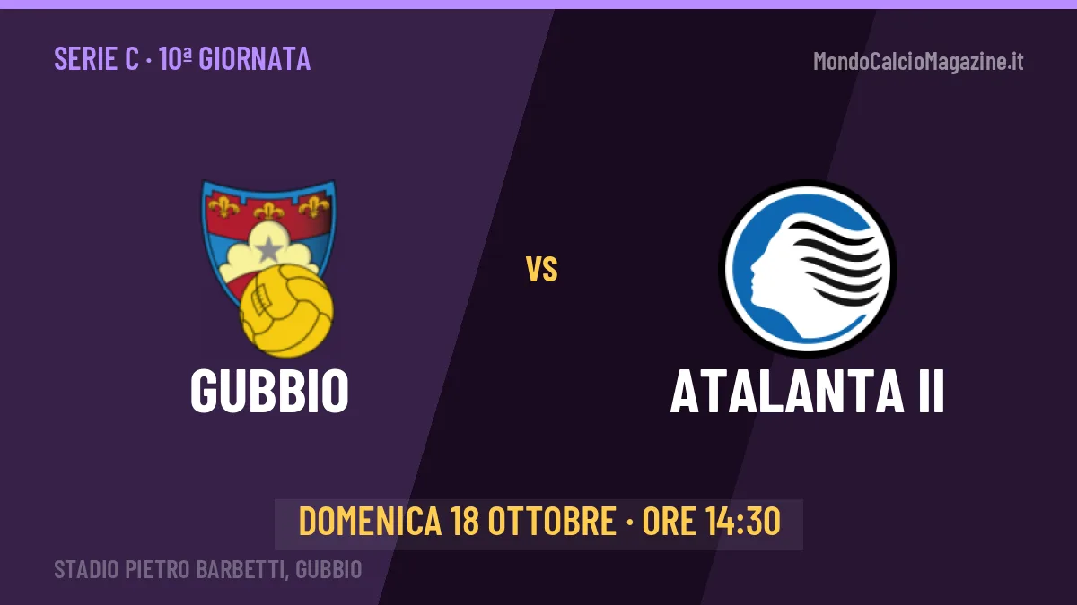 Quote Gubbio Atalanta II e pronostico: cosa dicono i bookmaker e dove vederla