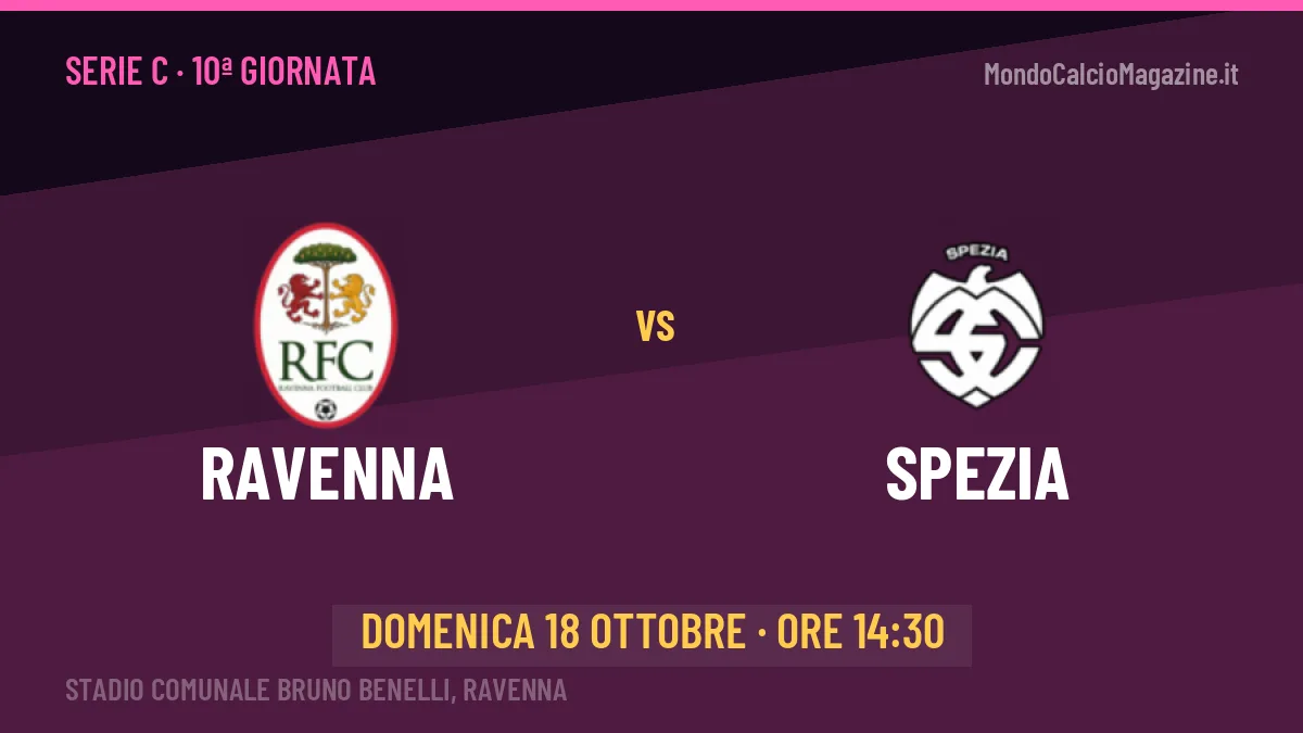 Ravenna-Spezia in TV: a che ora si gioca, dove vederla e probabili formazioni