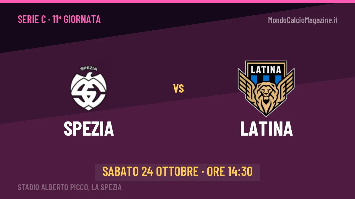 Dove vedere Spezia-Latina in TV e streaming: orario, canale e formazioni