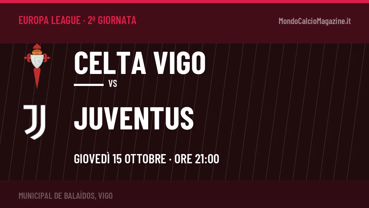 Celta Vigo-Juventus Europa League 2ª giornata: orario, TV, streaming e probabili formazioni