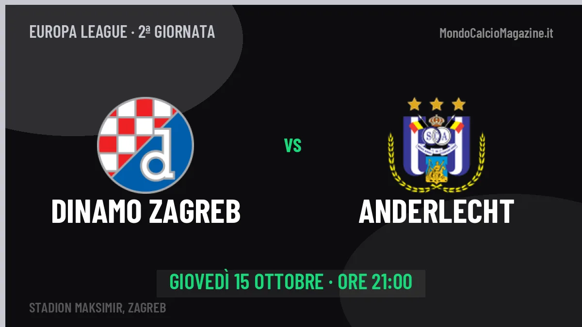 Quote Dinamo Zagreb Anderlecht e pronostico: cosa dicono i bookmaker e dove vederla